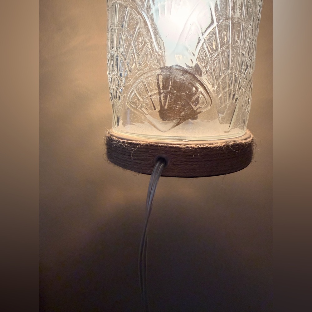 Textured Glass Table Lamp - Picture 3 of 6